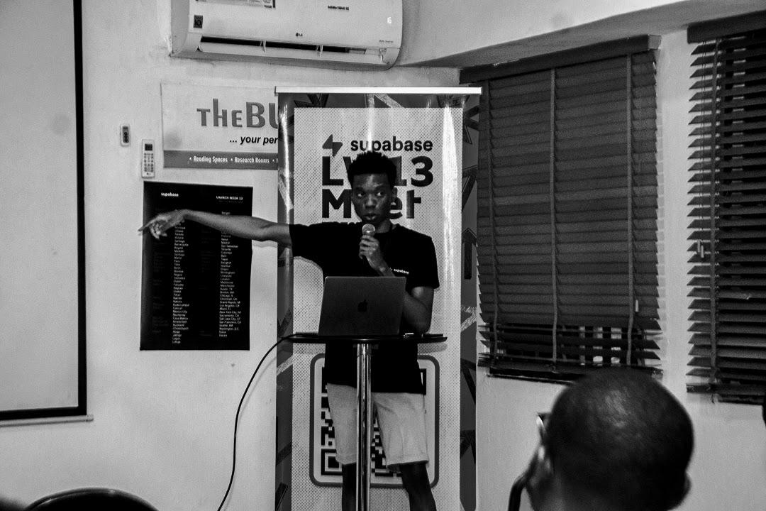 Speaking at supabase meetup in Lagos Nigeria
